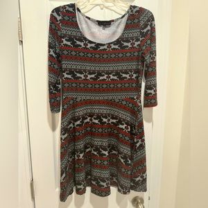 Derek Heart Knit Ugly Christmas Sweater Dress